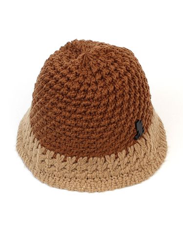 Two Tone Knit Bucket Hat - Brown - Universal chemistry - Modalova