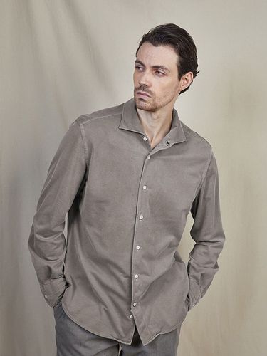 Micro Jersey Open Collar Shirt _ - birbante - Modalova