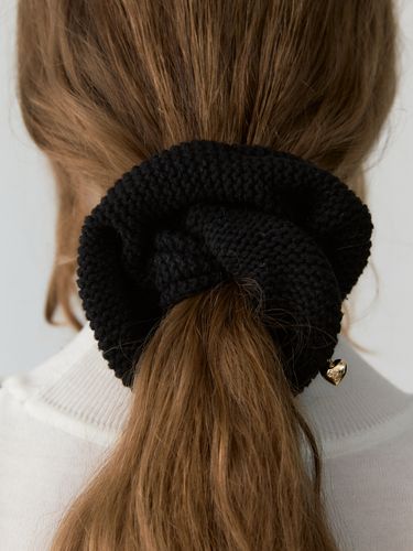 Knit Scrunchie_Black - DEPOUND - Modalova