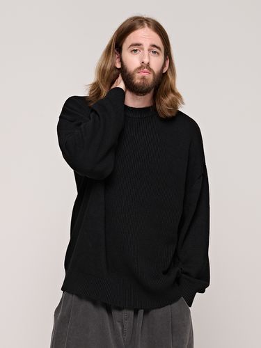 Oversized Washed Knit Sweater _ - CARGOBROS - Modalova