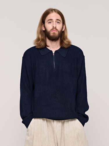 Hachi Zip-Up Collar Knit Sweater _ - CARGOBROS - Modalova