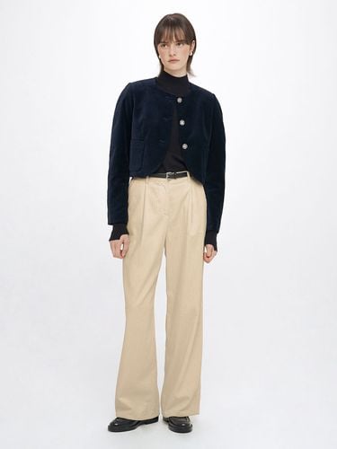 Corduroy Wide Pants, Beige - RAIVE - Modalova