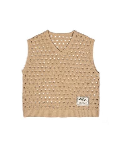 Mesh Eyelet V-neck Knit Vest - IOEDLE - Modalova