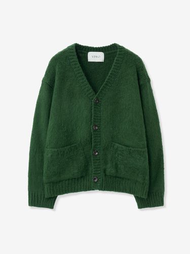 Wool Brushed Box Cardigan - Green - V2 - Modalova