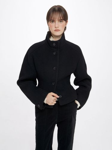 High Neck Short Coat, Black - RAIVE - Modalova