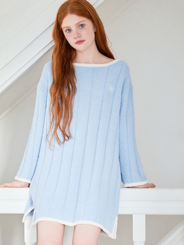 Cozy Boucle Dress - Blue - GENERAL IDEA - Modalova