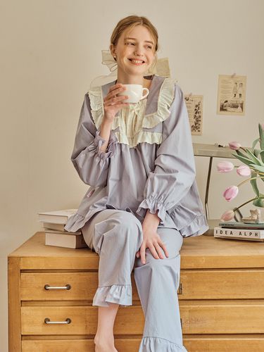 Dalen Long Sleeve Two Piece_Lavender - ULLALA PAJAMAS - Modalova