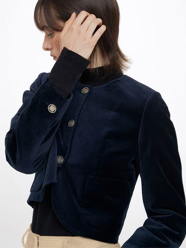 Velvet Jacket, Navy - RAIVE - Modalova