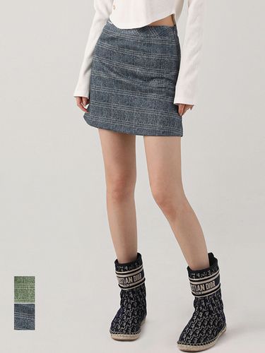 Suede Check Mini Skirt - AVANDRESS - Modalova