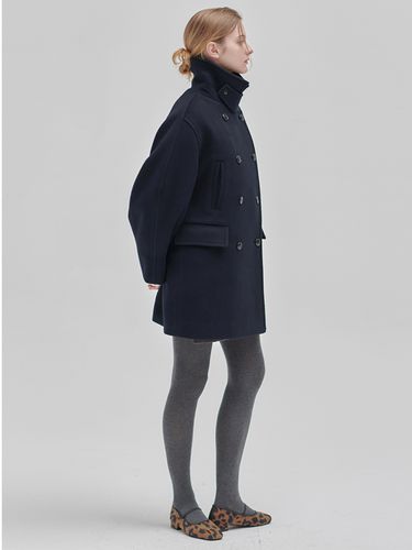 Casual Half Coat_Navy - NILBY P - Modalova