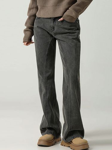 Thin Boots-Cut Pants (Ash Grey) - AVANDRESS - Modalova