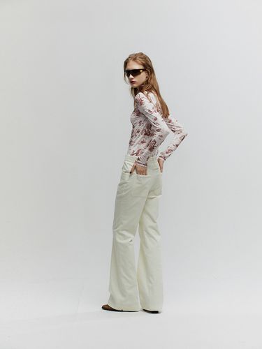 Mid-Rised Straight Corduroy Pants - L’H.A.S - Modalova