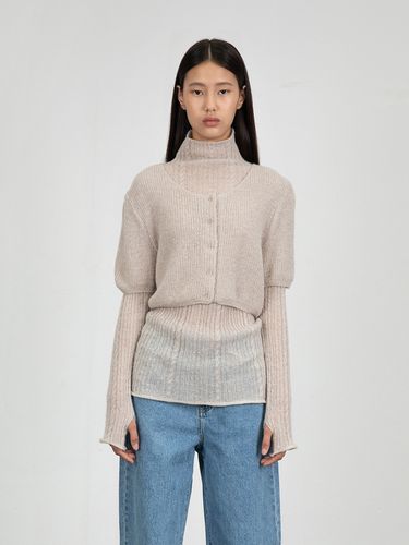 Alpaca Cropped Cardigan (3 Colors) - AMOMENTO - Modalova