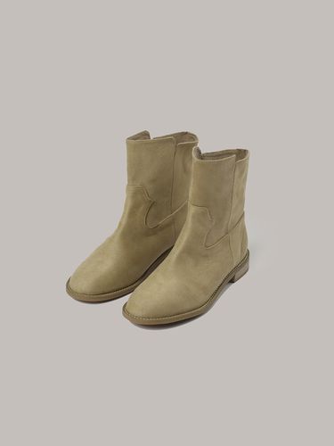 Fleece Lining Ankle Boots_Beige - Laminez - Modalova