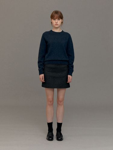 Wool Mini Skirt_Herringbone Black - Lemme - Modalova