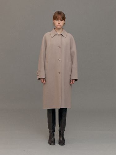 Balmacaan Handmade Long Coat_Mauve - Lemme - Modalova