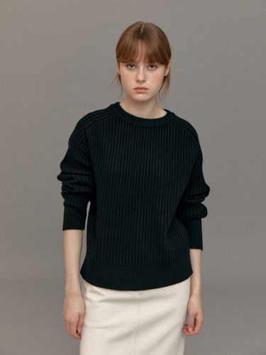 Cashmere Ribbed Basic Knit_Black - Lemme - Modalova