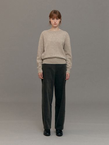 Corduroy Rounding Wide Pants_Dark Gray - Lemme - Modalova