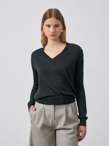 Basic V Neck Knit - RENEJ - Modalova