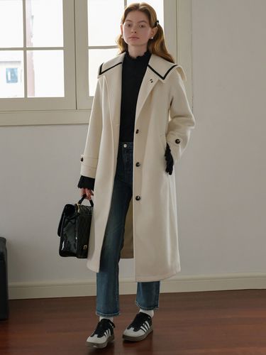 Collar Wool Coat - Cest Moidew - Modalova