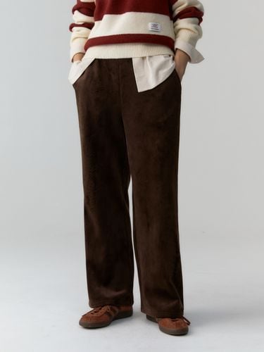 Corduroy Banded Pants - Brown - DEPOUND - Modalova