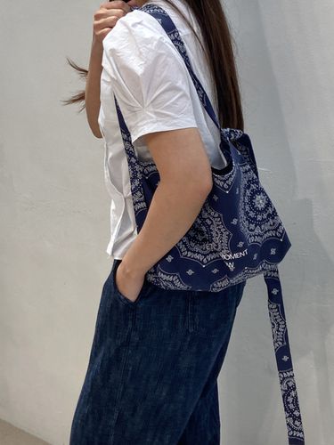 Paisley Small Ribbon Bag_Navy - BLOW - Modalova