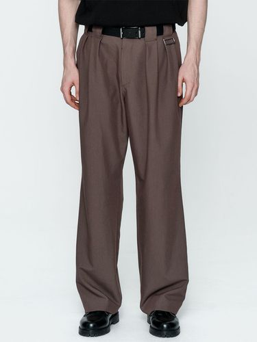 Pleated Wide Leg Pants - Brown - NODICOMA - Modalova