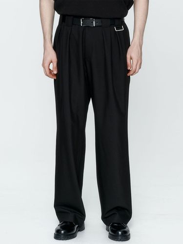 Pleated Wide Leg Pants - Black - NODICOMA - Modalova