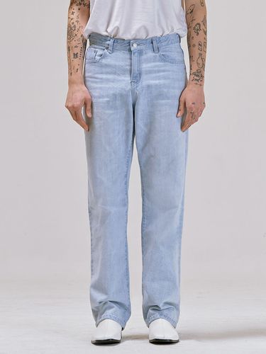 Snow Wide Denim Pants _ Ice Blue - NUAKLE - Modalova