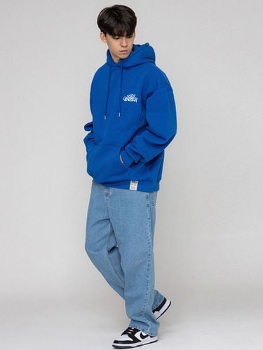 Wave Logo Flower Hoodie - Cobalt Blue - GRAVER - Modalova