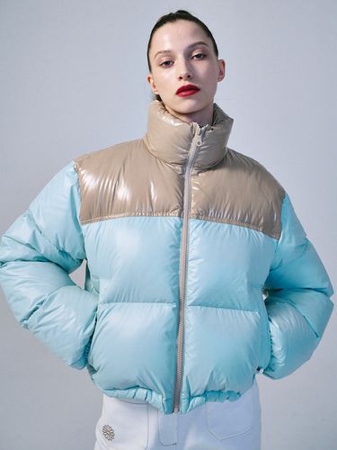 Color Block Cropped Down Jacket - MARDI MERCREDI - Modalova