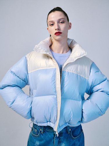 Color Block Cropped Down Jacket - MARDI MERCREDI - Modalova