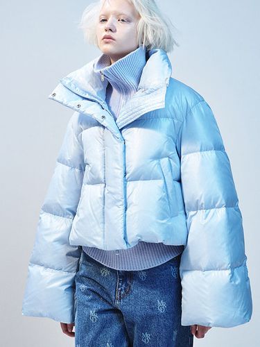 High Neck Down Jacket - Sky - MARDI MERCREDI - Modalova