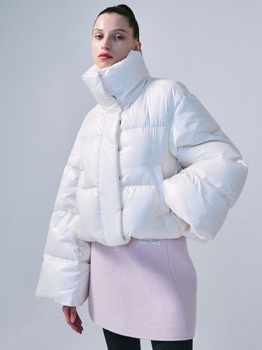 High Neck Down Jacket - White - MARDI MERCREDI - Modalova