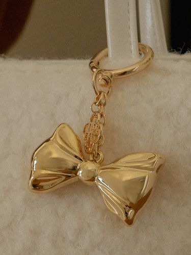 T Ribbon Logo Key Ring_Gold - ANEDIT - Modalova