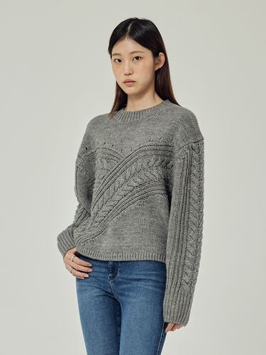 Women Relaxed Fit Cable Vintage Sweater - Wrangler - Modalova