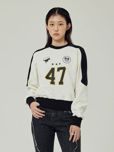 Women Cropped Football Sweatshirt - Wrangler - Modalova