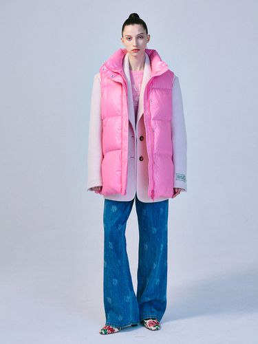 Oversized Down Vest - Pink - MARDI MERCREDI - Modalova