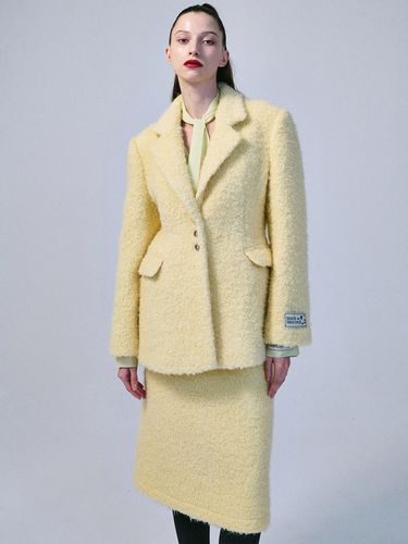 Wool Hourglass Jacket - Yellow - MARDI MERCREDI - Modalova