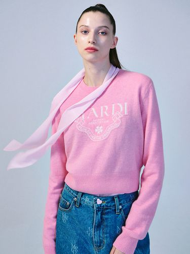 Cashmere Crew Neck Cropped Alumni Knit - MARDI MERCREDI - Modalova