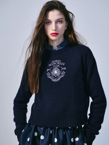 Cashmere Alumni Small Emblem Pullover - MARDI MERCREDI - Modalova