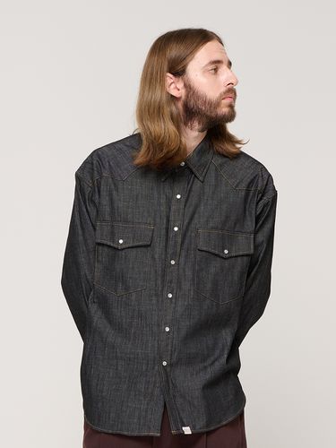 Button Point Denim Shirt - Black - CARGOBROS - Modalova