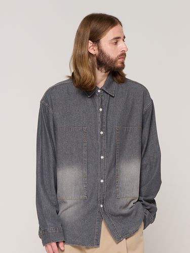 Washing Square Denim Shirt - Black - CARGOBROS - Modalova