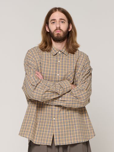 Plaid Oversized Fit Shirt - Beige - CARGOBROS - Modalova