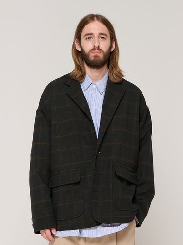 Glen Plaid Blazer - Khaki - CARGOBROS - Modalova