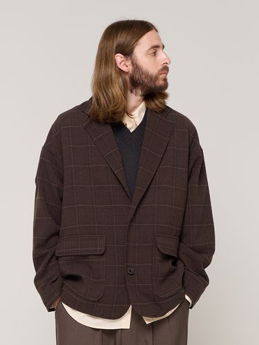 Glen Plaid Blazer - Brown - CARGOBROS - Modalova