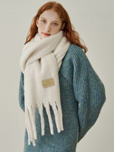 Simple Patch Wool Long Scarf - ADAUL - Modalova