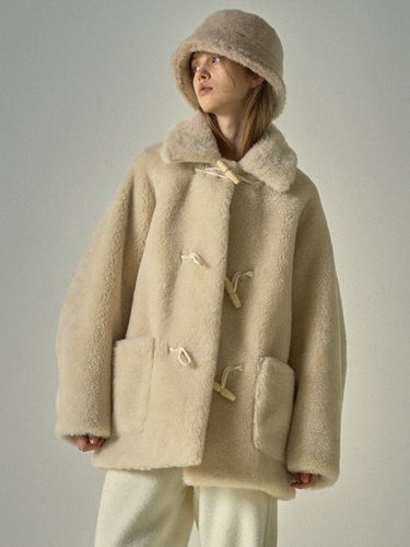 Lambs Wool Duffle Coat - FACADE PATTERN - Modalova