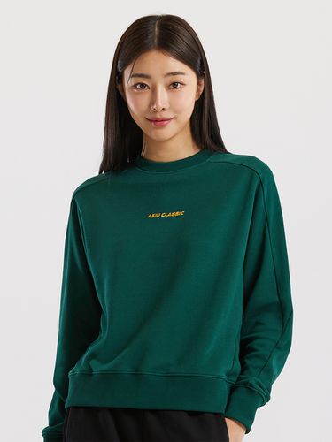 Light Moving Embroidery Sweatshirt_PG Green - AKIII CLASSIC - Modalova