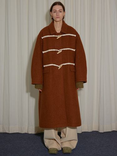 Mohair Toggle Duffle Coat_Brown - Enor - Modalova